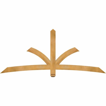 Ekena Millwork Davenport Rough Sawn Timber Gable Bracket, Western Red Cedar, 84"W x 35"H x 2"D x 4"F, 10/12 Pitch GBW084X35X0204DAV00RWR